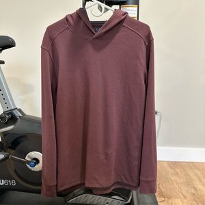 Mens Maroon Waffle Performance hoodie Large